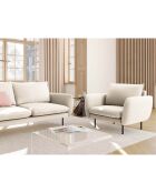 Fauteuil Vienna bouclette beige - 95x92x95 cm