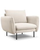 Fauteuil Vienna bouclette beige - 95x92x95 cm