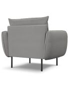 Fauteuil vienna bouclé gris - 95x92x95 cm