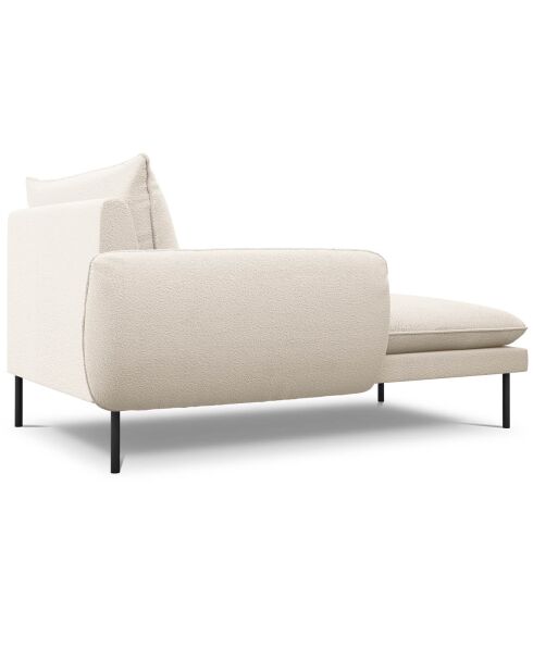 Chaise longue gauche vienna bouclé beige - 170x110x95 cm