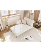 Chaise longue gauche vienna bouclé beige - 170x110x95 cm