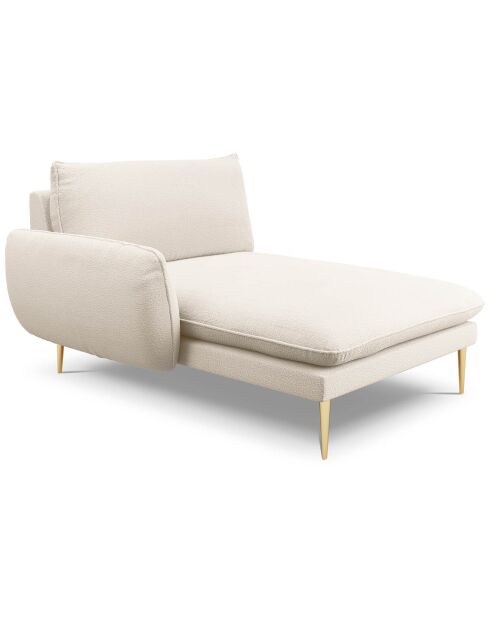 Chaise longue gauche vienna bouclé beige - 170x110x95 cm