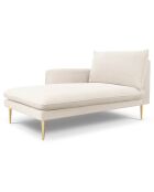 Chaise longue gauche vienna bouclé beige - 170x110x95 cm