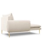 Chaise longue gauche vienna bouclé beige - 170x110x95 cm