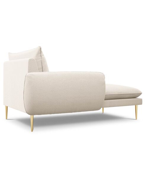 Chaise longue gauche vienna bouclé beige - 170x110x95 cm