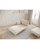 Chaise longue gauche vienna bouclé beige - 170x110x95 cm