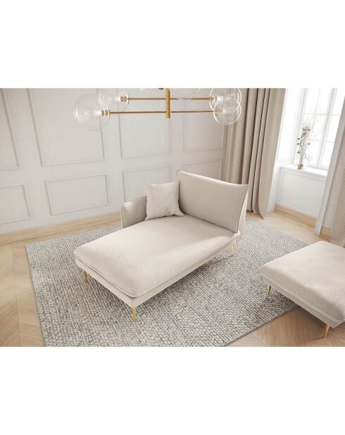 Chaise longue gauche vienna bouclé beige - 170x110x95 cm