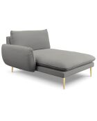 Chaise longue gauche vienna bouclé grise - 170x110x95 cm