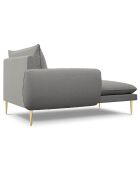 Chaise longue gauche vienna bouclé grise - 170x110x95 cm