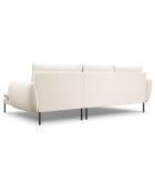 Canapé d'angle droit vienna 5 places bouclé beige - 255x170x95 cm