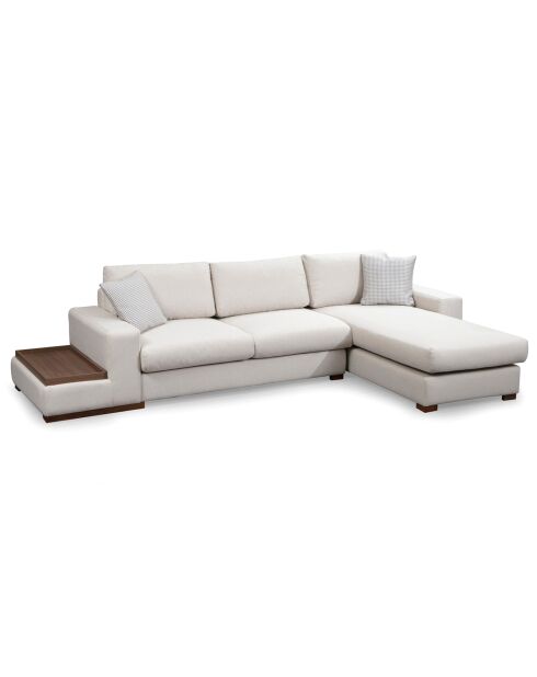 Canapé d'angle avec table Loop 19 beige - 312x194x85 cm