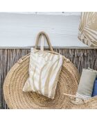 Pochette de plage en Coton Jungle sable - 28x21 cm