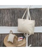 Pochette de plage en Coton Skandi sable - 28x21 cm