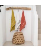 2 Torchons en Coton Namaste blanc/noir - 50x75 cm
