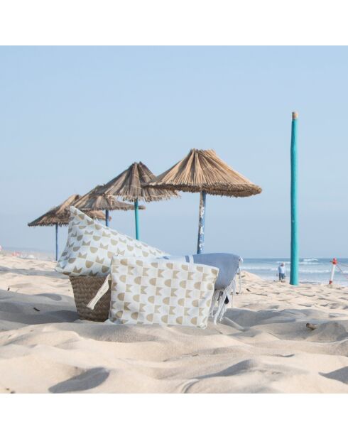 Coussin de plage en Coton Skandi sable - 40x25 cm