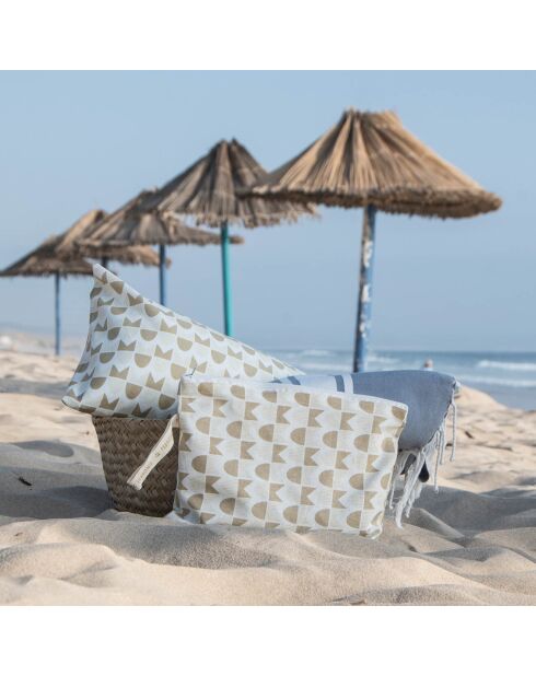 Coussin de plage en Coton Skandi sable - 40x25 cm