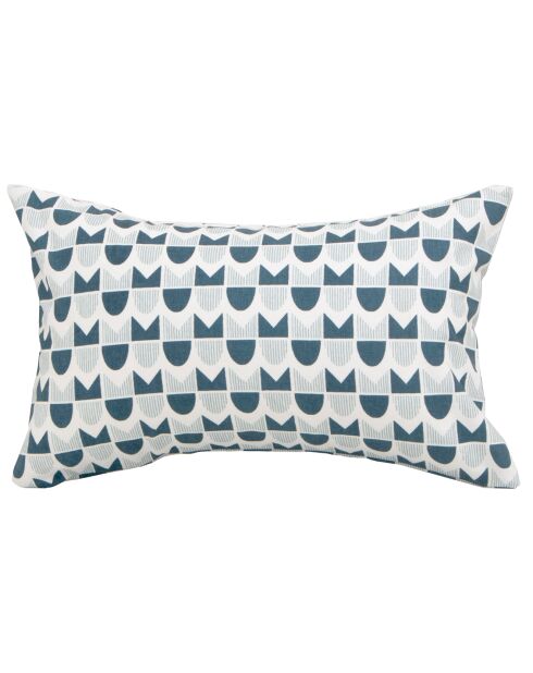 Coussin de plage en Coton Skandi bleu paon - 40x25 cm