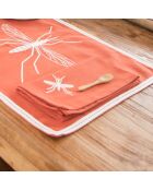 4 Serviettes de table en Coton Mosquito terracotta - 45x45 cm