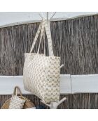 Sac de plage en Coton Skandi sable - 44x54x22 cm