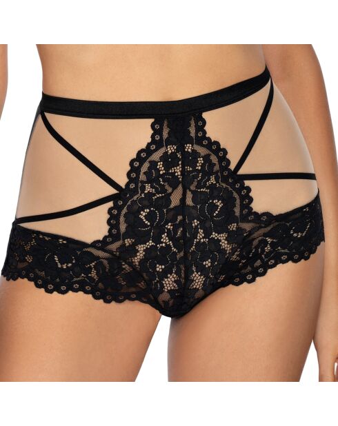 Zwarte korte broek met hoge taille Torfi