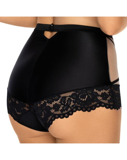 Zwarte korte broek met hoge taille Torfi