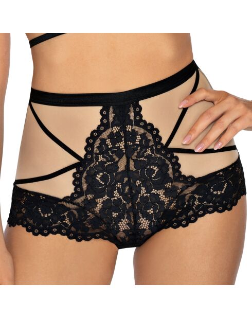 Zwarte korte broek met hoge taille Torfi
