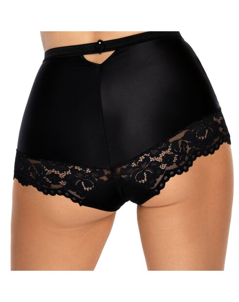 Zwarte korte broek met hoge taille Torfi