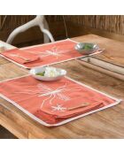 4 Sets de table en Coton Mosquito terracotta - 50x35 cm