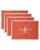 4 Sets de table en Coton Mosquito terracotta - 50x35 cm