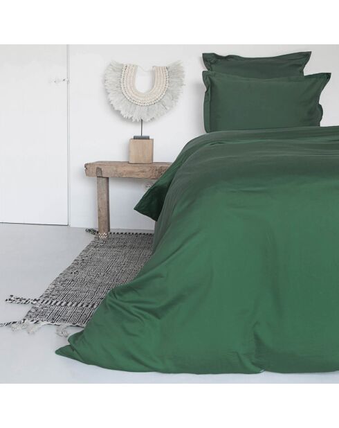 Drap housse 100% Satin de Coton Julia vert sauge