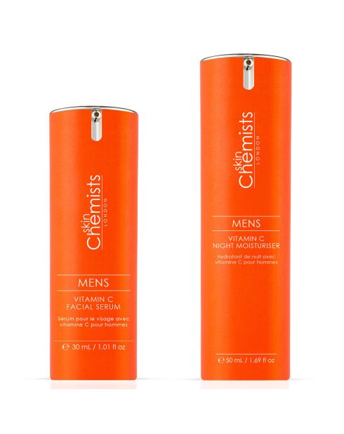 Duo sérum & crème de nuit hydratante à la vitamine C pour Homme