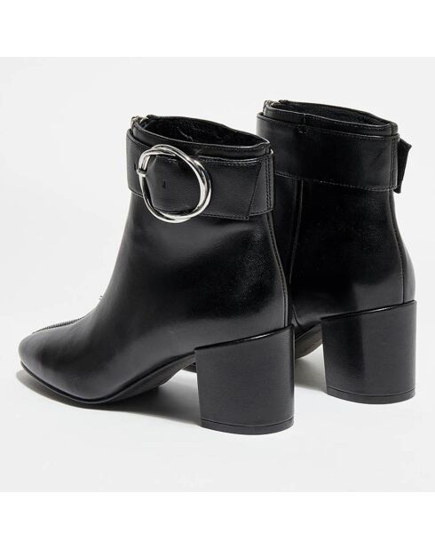 Bottines en Cuir Moonlight noires - Talon 6,5 cm