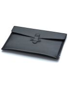 Housse MacBook Pro 13 /Air 13 en Cuir grainé Nat noire - 33.8x24 cm