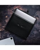 Housse MacBook Pro 13 /Air 13 en Cuir grainé Nat noire - 33.8x24 cm
