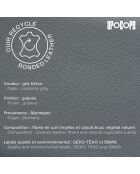 Porte-cartes adhésif pour smartphone en Cuir recyclé Raph gris - 8x6.5 cm