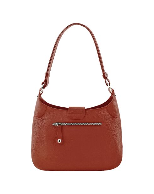 Sac porté épaule en Cuir Paris argile - 32x30x8 cm