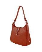 Sac porté épaule en Cuir Paris argile - 32x30x8 cm