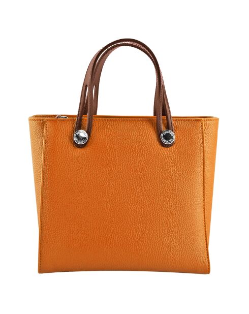 Sac à main en Cuir Fidele orange - 25x23x12 cm