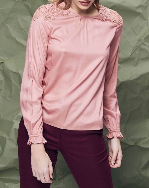 Blouse Louise fluide vieux rose