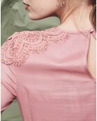 Blouse Louise fluide vieux rose