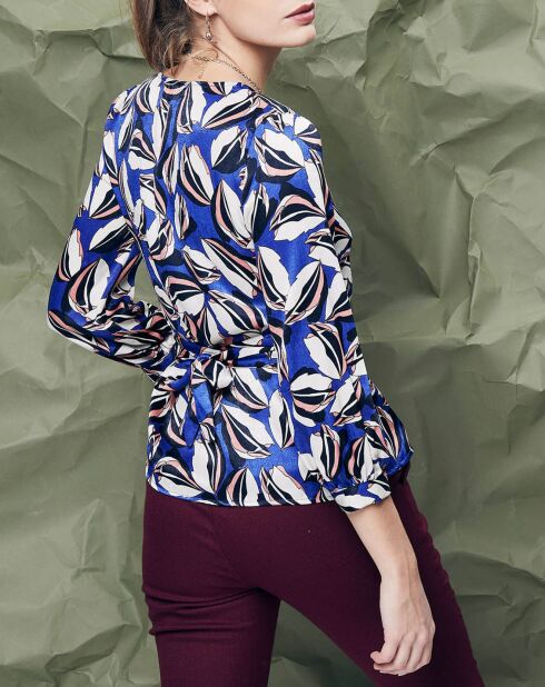 Blouse Raja cache-cœur imprimée multicolore