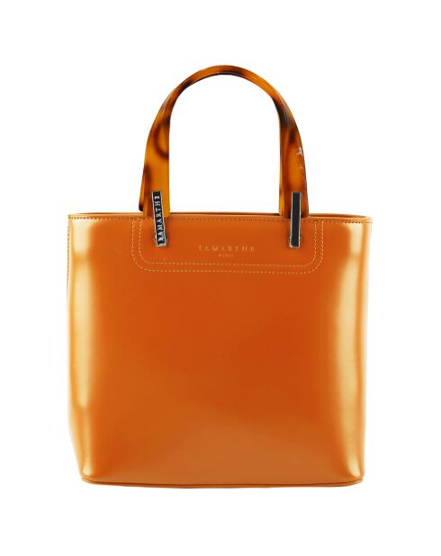 Sac à main en Cuir Portofino orange - 24.5x23x12 cm