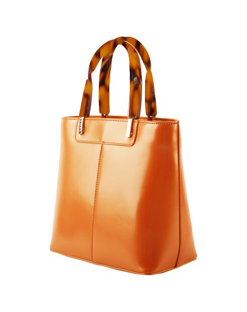 Sac à main en Cuir Portofino orange - 24.5x23x12 cm