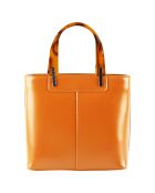 Sac à main en Cuir Portofino orange - 24.5x23x12 cm
