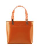 Sac à main en Cuir Portofino orange - 20x18x10 cm