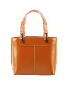 Sac à main en Cuir Portofino orange - 20x18x10 cm
