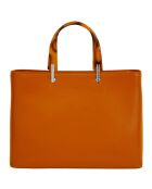 Sac à main en Cuir Portofino orange - 35x25x11 cm