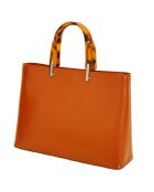 Sac à main en Cuir Portofino orange - 35x25x11 cm