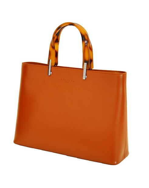 Sac à main en Cuir Portofino orange - 35x25x11 cm