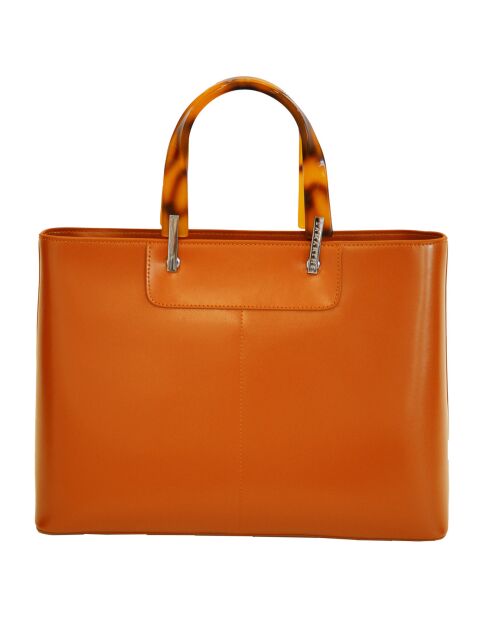 Sac à main en Cuir Portofino orange - 35x25x11 cm